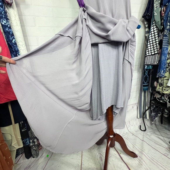 👗NWT🤩 |•ANTHROPOLOGIE•| Left Of Main Lavender Maxi Peasant 50s Style Dress - Picture 4 of 9